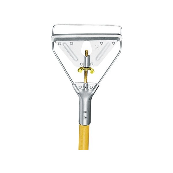 Bsc Preferred Screw Clamp Metal Head Wooden Mop Handle, For No 20 and No 24 Mop Head JAN177 - main